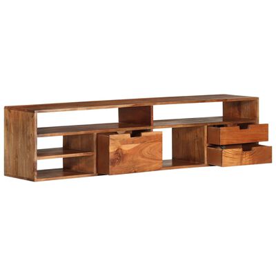 vidaXL Meuble TV 140x30x35 cm Bois d'acacia massif