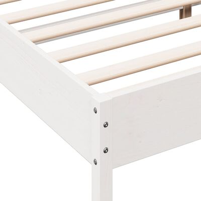 vidaXL Cadre de lit sans matelas blanc 140x200 cm bois de pin massif