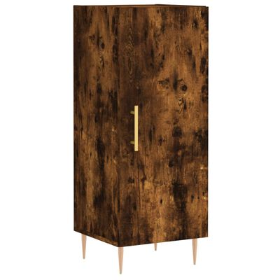 vidaXL Buffet haut Chêne fumé 34,5x34x180 cm Bois d'ingénierie