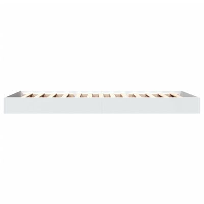 vidaXL Cadre de lit sans matelas blanc 75x190 cm bois d'ingénierie