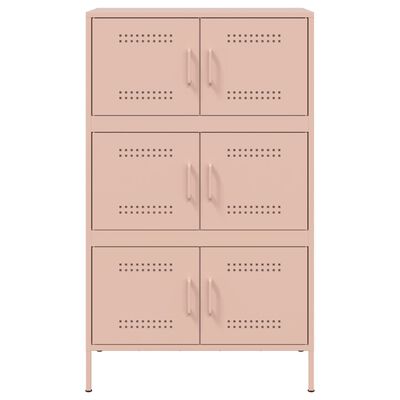 vidaXL Buffet haut rose 68x39x113 cm acier