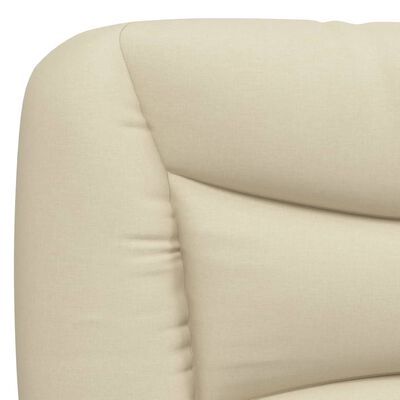 vidaXL Coussin de tête de lit crème 140 cm tissu