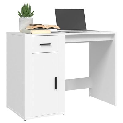 vidaXL Bureau Blanc 100x49x75 cm Bois d'ingénierie