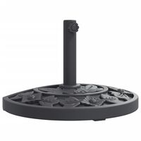 vidaXL Base de parasol pour mâts Ø38 / 48 mm 9 kg demi-rond