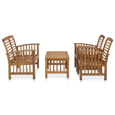 vidaXL Salon de jardin 4 pcs Bois d'acacia solide