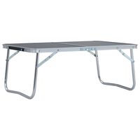 vidaXL Table pliable de camping Gris Aluminium 60x40 cm