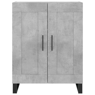 vidaXL Buffet haut Gris béton 69,5x34x180 cm Bois d'ingénierie