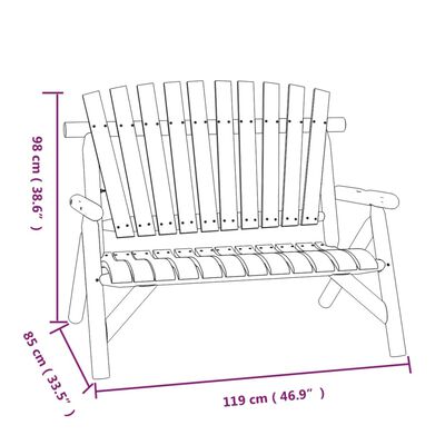 vidaXL Ensemble de salon de jardin 3 pcs bois massif d'épicéa