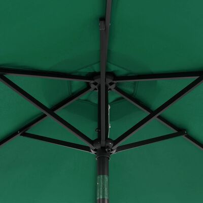 vidaXL Parasol de jardin avec mât en acier vert 225x225x212 cm