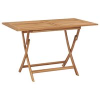 vidaXL Table pliable de jardin 120x70x75 cm Bois de teck solide