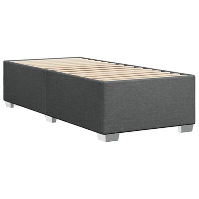 vidaXL Cadre de lit sans matelas gris foncé 90x200 cm tissu