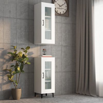 vidaXL Armoire murale suspendue Blanc 34,5x34x90 cm