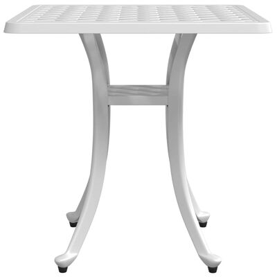 vidaXL Table de jardin blanc 53x53x53 cm aluminium coulé