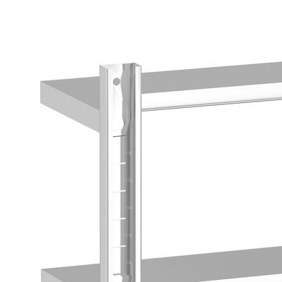 vidaXL Étagère murale 2 niveaux 50x23,5x60 cm argenté acier inoxydable