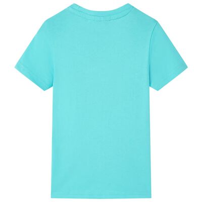 T-shirt pour enfants avec manches courtes aqua 92