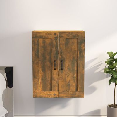 vidaXL Armoire murale suspendue Chêne fumé 69,5x32,5x90 cm