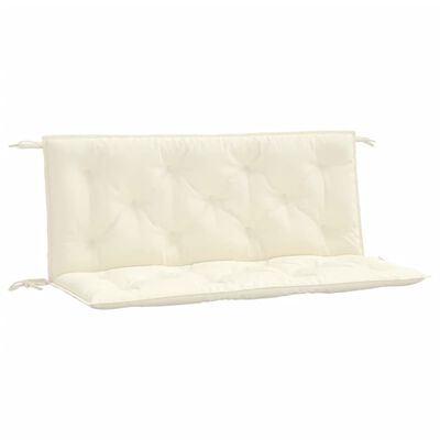 vidaXL Coussins de banc de jardin lot de 2 blanc crème tissu Oxford