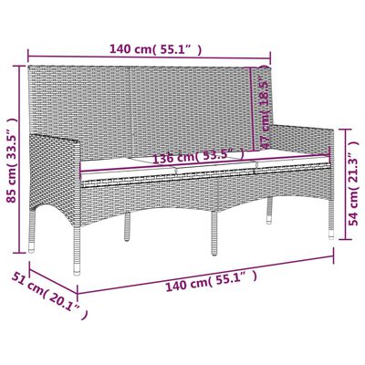 vidaXL Salon de jardin 4 pcs avec coussins Marron Résine tressée