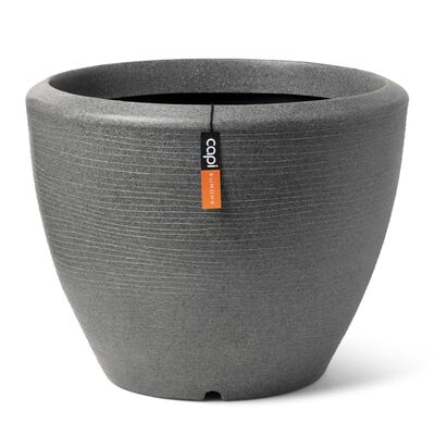 Capi Pot à plantes conique bas Arc Granite 60x48 cm Anthracite