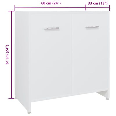 vidaXL Ensemble de meubles de salle de bain 4 pcs Blanc