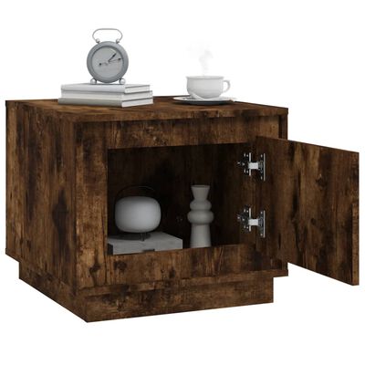 vidaXL Table basse chêne fumé 51x50x44 cm bois d'ingénierie