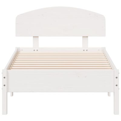 vidaXL Cadre de lit sans matelas blanc 75x190 cm bois de pin massif