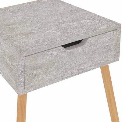 vidaXL Tables de chevet 2 pcs Gris béton 40x40x56 cm Bois d'ingénierie