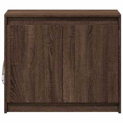 vidaXL Buffet avec LED chêne marron 72x34x61 cm bois d'ingénierie