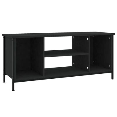 vidaXL Meuble TV noir 102x35x45 cm bois d'ingénierie