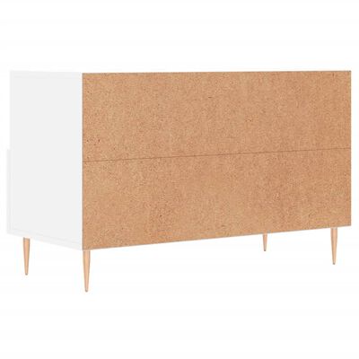 vidaXL Meuble TV Blanc 80x36x50 cm Bois d'ingénierie