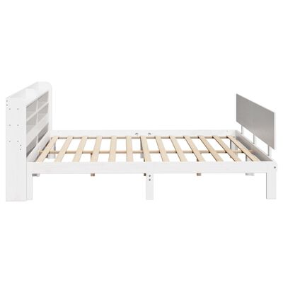 vidaXL Cadre de lit avec tête de lit sans matelas blanc 180x200 cm