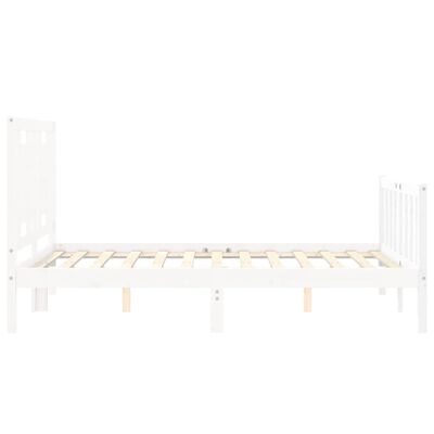 vidaXL Cadre de lit sans matelas blanc 140x200 cm bois de pin massif