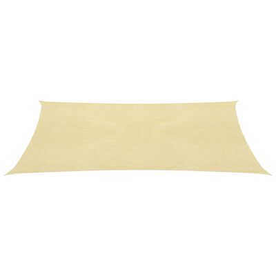 vidaXL Voile d'ombrage 160 g/m² Beige 3x5 m PEHD