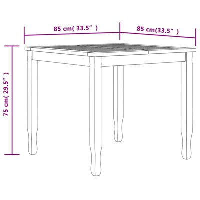 vidaXL Ensemble à manger de jardin 3 pcs Bois de teck massif