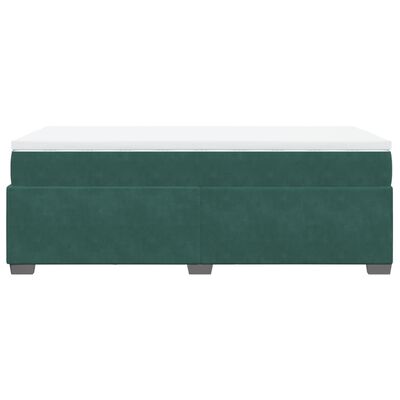 vidaXL Sommier à lattes de lit avec matelas Vert foncé 90x190 cm