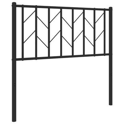 vidaXL Tête de lit métal noir 90 cm