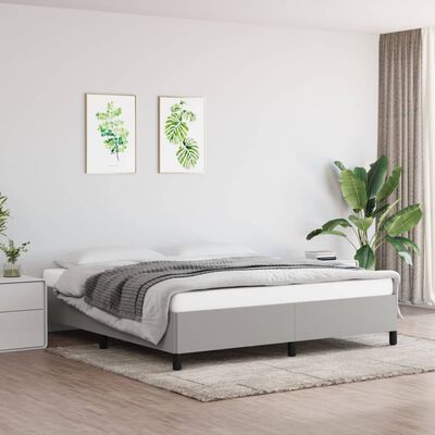 vidaXL Cadre de lit sans matelas gris clair 160x200 cm tissu