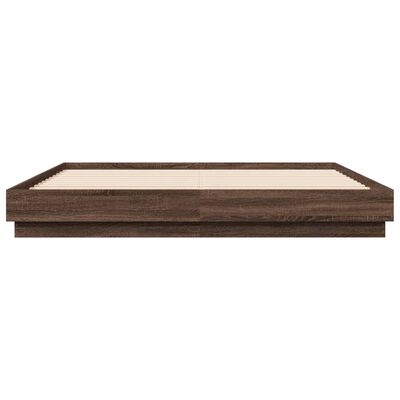 vidaXL Cadre de lit chêne marron 180x200 cm bois d'ingénierie