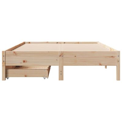 vidaXL Cadre de lit sans matelas 140x190 cm bois de pin massif