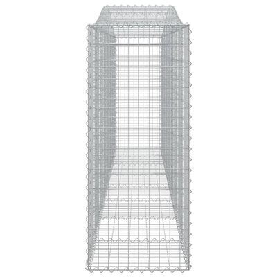 vidaXL Panier de gabions arqué 400x50x120/140 cm Fer galvanisé