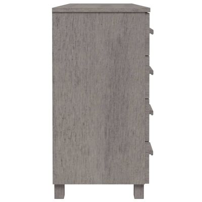 vidaXL Buffet HAMAR Gris clair 113x40x80 cm Bois massif de pin