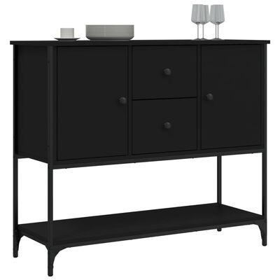 vidaXL Buffet noir 100x36x85 cm bois d'ingénierie