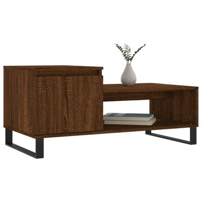 vidaXL Table basse Chêne marron 100x50x45 cm Bois d'ingénierie