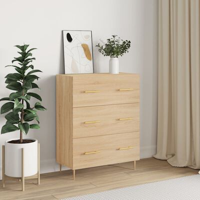 vidaXL Buffet chêne sonoma 69,5x34x90 cm bois d'ingénierie