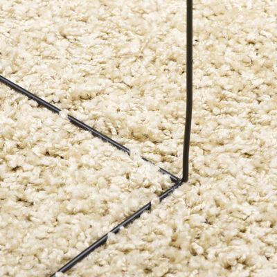 vidaXL Tapis shaggy PAMPLONA poils longs moderne doré Ø 80 cm