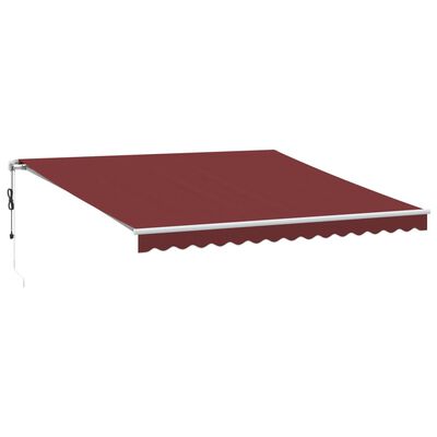 vidaXL Auvent rétractable automatique bordeaux 400x300 cm