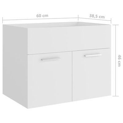 vidaXL Ensemble de meubles de salle de bain Blanc Aggloméré