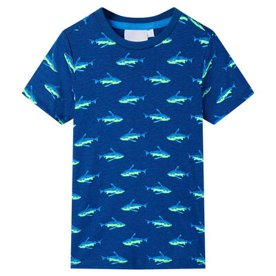 T-shirt pour enfants bleu foncé 116