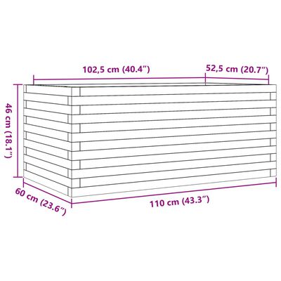 vidaXL Jardinière 110x60x46 cm bois massif de douglas