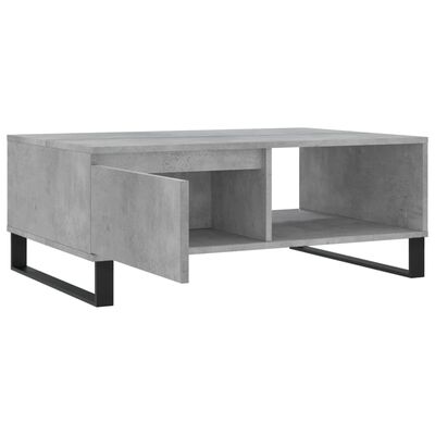 vidaXL Table basse gris béton 90x60x35 cm bois d'ingénierie